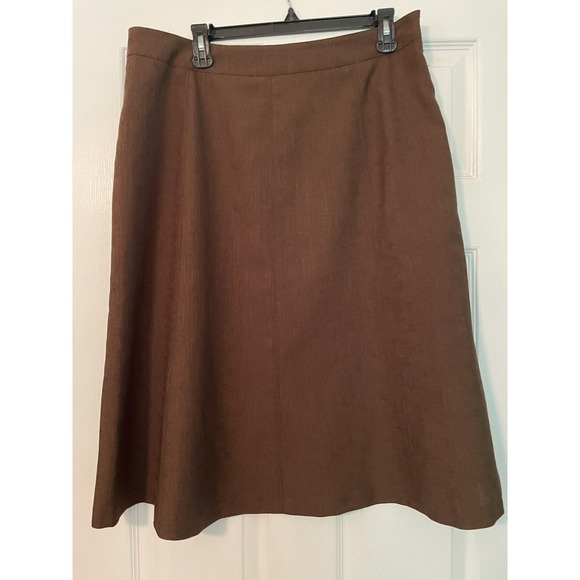 Alfred Dunner Dresses & Skirts - Vtg Alfred Dunner Women's Brown Skirt Size 12 USA Western Office 90s